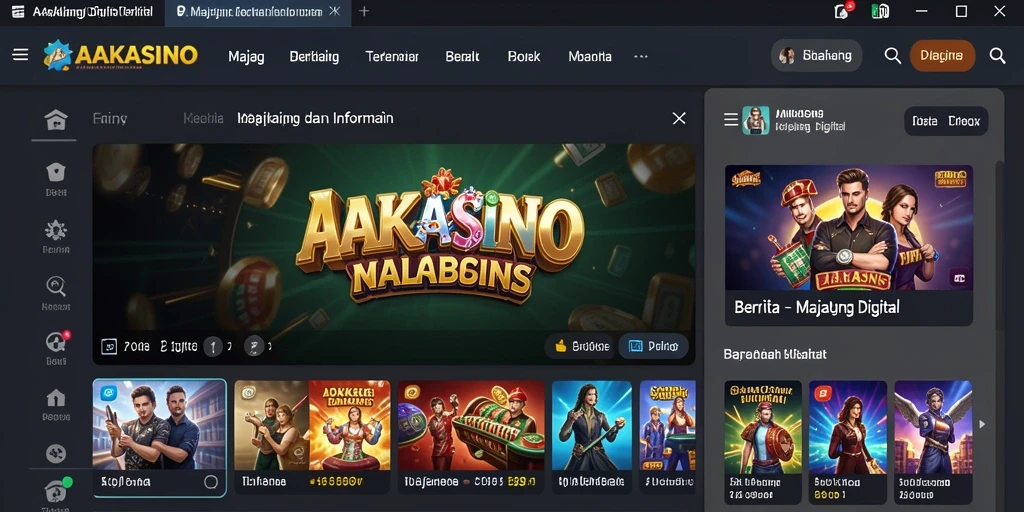 Antarmuka bersih dan modern dari AAKASINO untuk berita digital.