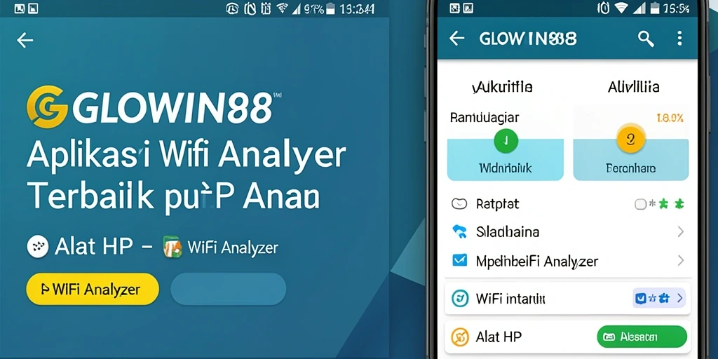 Antarmuka GLOWIN88 yang menampilkan analisis jaringan WiFi secara visual.