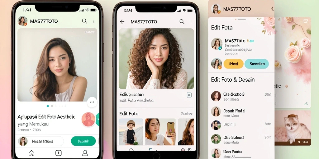Tampilan antarmuka MAS77TOTO yang user-friendly untuk edit foto aesthetic.