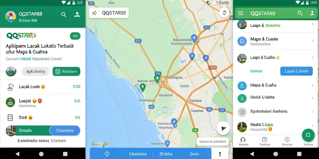 Tampilan antarmuka aplikasi Lacak Lokasi QQSTAR88 yang menarik dan informatif.