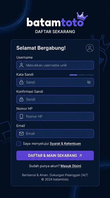 Panduan Lengkap Registrasi Akun Batamtoto